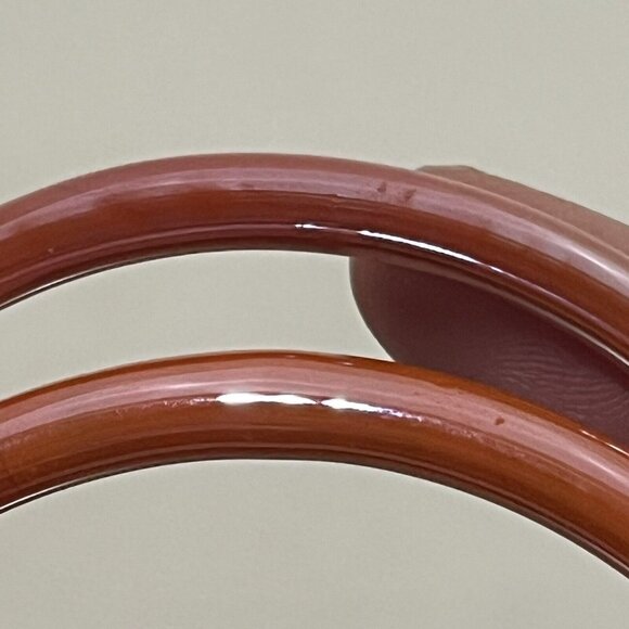 Set Of 2 Unbranded Vintage Orange Glass Bangle Bracelets - Picture 14 of 15